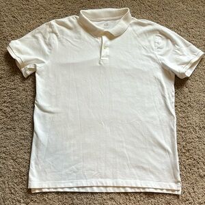 Gap Stretch Pique Polo in White